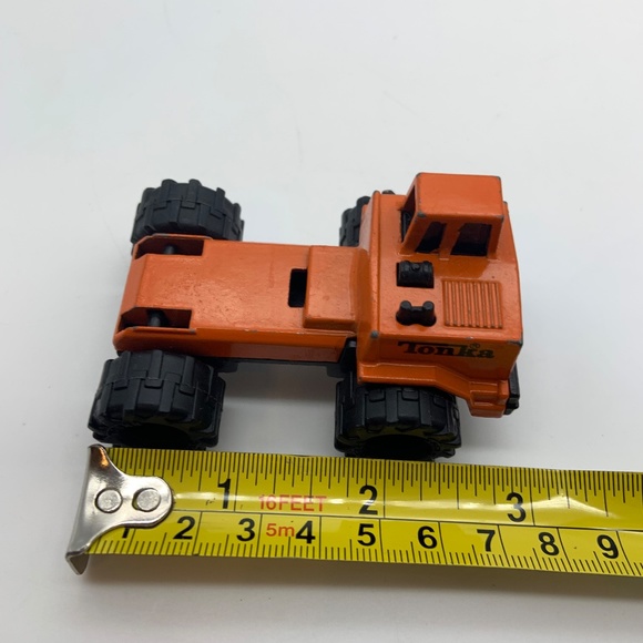 Vintage 1992 Orange Metal Tonka Corp. Small Retro Truck Toy - Picture 5 of 5